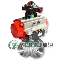氣動三通內(nèi)螺紋球閥 （配電磁閥、限位開關(guān)） 